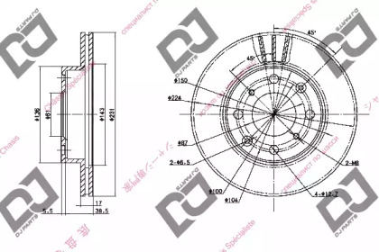 Тормозной диск DJ PARTS BD1545